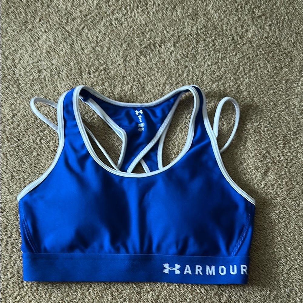 Under Armour Blue Sports Bra with Racerback Design